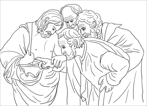 Doubting Thomas Coloring Page